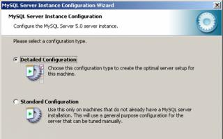 Mysql-i installimine: samm-sammult juhised Mysql-serveri Windows 7 installimine